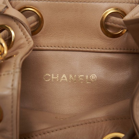 Chanel Coco Mark Round Flap Chain Lambskin Beige - Picture 6 of 8